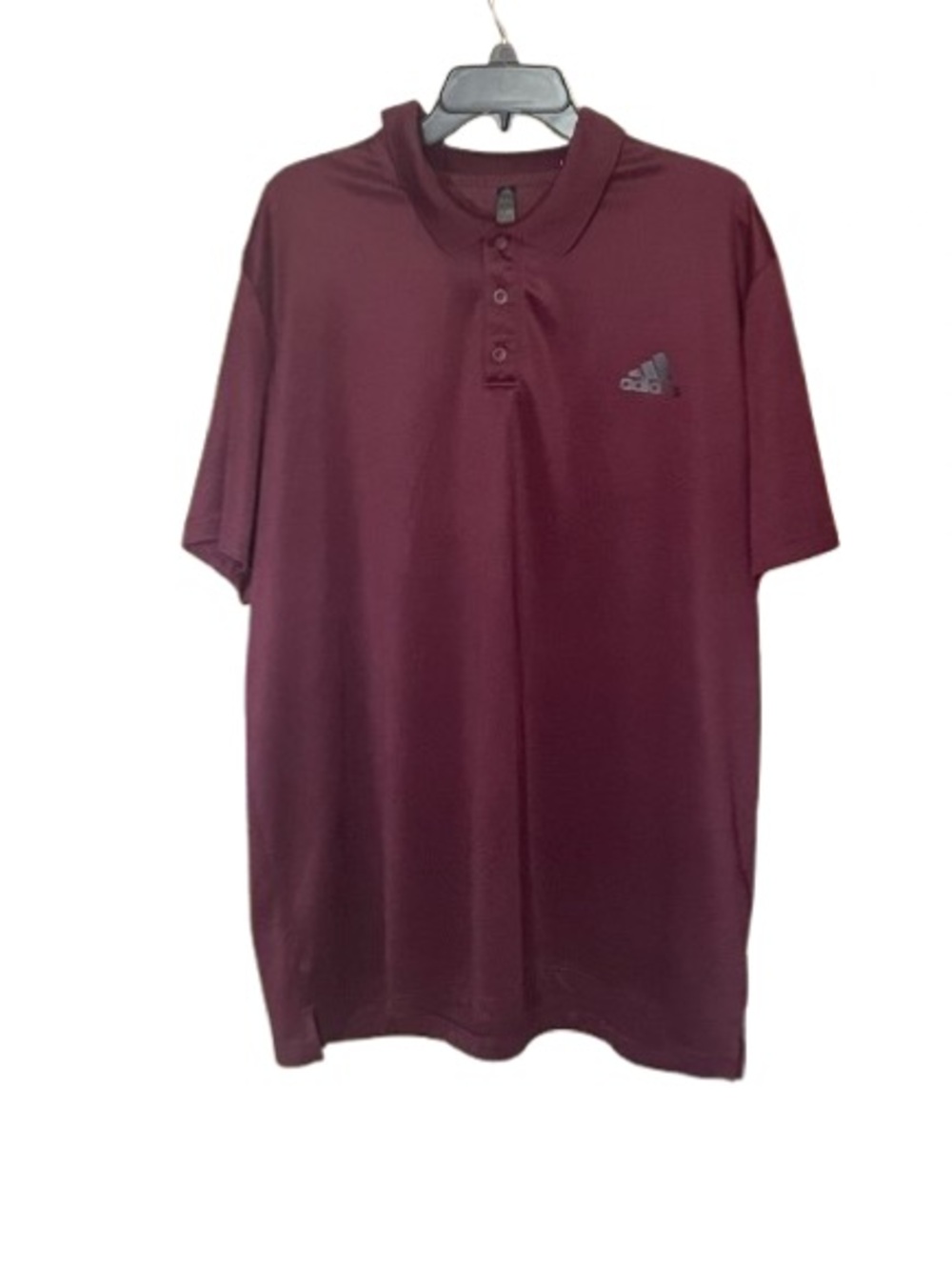 Adidas Mens Performance Polo Shirt 2XL Golf Maroon Wine